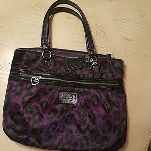 Coach poppy, ocelot purse